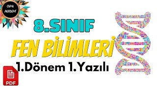 8Sınıf FEN BİLİMLERİ 1Dönem 1Yazılı Soruları ve Cevapları [upl. by Allison]