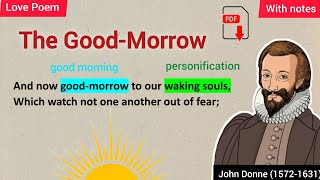 The GoodMorrow by John Donne  Themes  Analysis  Line by Line Explanation in Hindi amp Urdu [upl. by Ian]