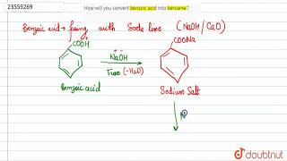 How will you convert benzoic acid into benzene [upl. by Goldin]