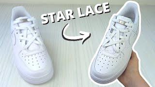 Star Lacing Air Force 1s Tutorial EASY [upl. by Yessac]