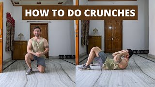 How To Do Crunches  Best Abs Exercise  Hindi [upl. by Idur531]