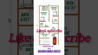 20 by 40 home plan with parking 20 by 40 घर का नक्सा home houseplan house [upl. by Thgiled]