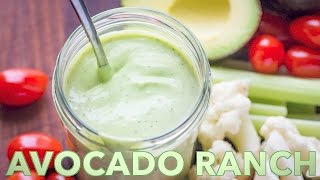 How To Make Homemade Avocado Ranch Dressing Recipe [upl. by Wilder492]