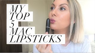 My Top 5 MAC Lipsticks  BlondeTeaParty [upl. by Naivaj]