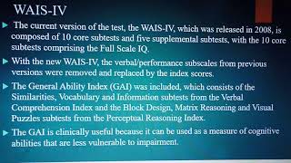 WAIS IV [upl. by Morly]