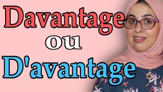 Davantage ou davantage ne faites plus lerreur [upl. by Herriott160]