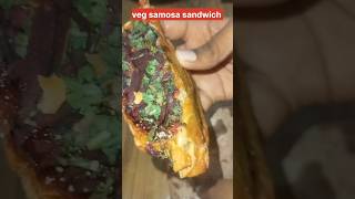 Sunday treat👉🏻Veg samosa sandwichtrending shorts streetfood sandwich samosa [upl. by Lise174]