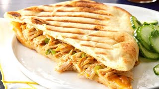 Restaurant style cheesy chicken melt PaniniTastybitesRKKfoodfusion [upl. by Elleimac]