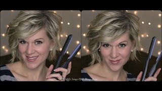 Curly Hair Tutorial For Inverted Or Stacked Bob Using a Flat Iron [upl. by Ihana953]