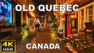 4K HDR Old Quebec Walking Tour  Quebec City Canada  Dec 2023 [upl. by Yedoc]