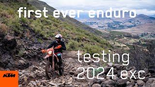 First Ride 2024 KTM EXC testing  Lesotho [upl. by Enigroeg191]