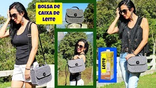 COMO FAZER BOLSA DE CAIXA DE LEITE [upl. by Gewirtz542]