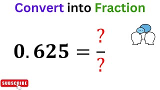 Convert 0625 into Fraction  625 as a fraction  Easy Trick [upl. by Yadrahc]