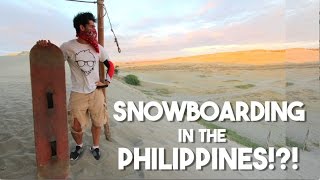 Snowboarding in the Philippines Ilocos Sand Dunes Adventure [upl. by Evey941]