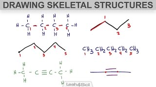 How to Draw Skeletal Structure or BondLine Notation for Organic Molecules [upl. by Sucramel]