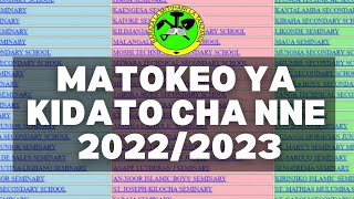 MATOKEO YA KIDATO CHA NNE 20222023MATOKEO YA FORM FOUR 202223Necta results Kidato Cha Nne 2022 [upl. by Neelram]