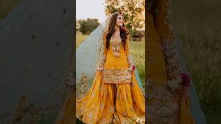 Mehndi dress shorts trending dress mehndidress bridaldress weddingdress lehenga [upl. by Audrey]