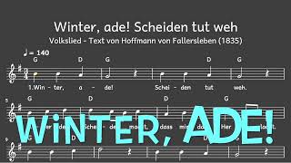 Lied Winter ade Scheiden tut weh Jahreszeit Winter  Melodie Akkorde NotenText [upl. by Ashil]