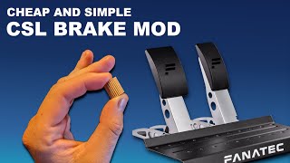 Fanatec CSL Cheap and Simple Brake Mod For Sim Racing Improvement  Wooden Dowel Trick [upl. by Letha591]