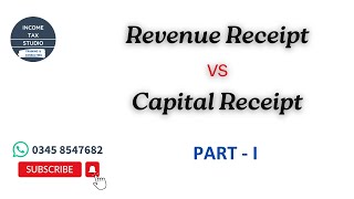 Revenue Receipts Vs Capital Receipts  Part I [upl. by Revart]