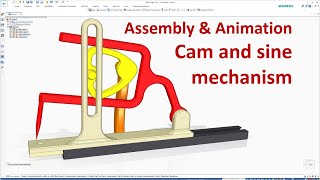 Solid Edge Assembly amp Motion Animation 32  Cam and Sine Mechanism [upl. by Foss]