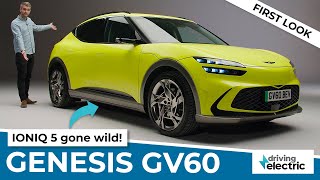 New 2022 Genesis GV60 electric car review – first look and walkaround video – DrivingElectric [upl. by Nahtad]