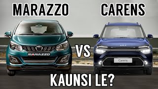 Kia Carens Vs Mahindra Marazzo  Detailed Comparison  Marazzo vs Carens [upl. by Oiled]