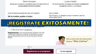 🎓 ¡Regístrate Exitosamente Beca quotRita Cetinaquot 🌟  VideoTutorial 2024 [upl. by Lienaj914]