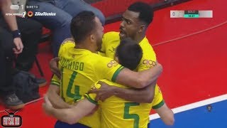 Gols Portugal 1x6 Brasil  Amistoso Internacional de Futsal 2019 30012019 [upl. by Raycher]