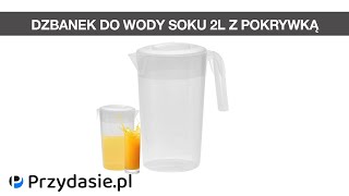 Dzbanek do wody soku 2l z pokrywką 2000ml pl 1575  PrzydaSiePL [upl. by Assile576]