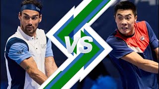 Fabio Fognini vs Brandon Nakashima  BERGAMO 2023 [upl. by Aggappe11]