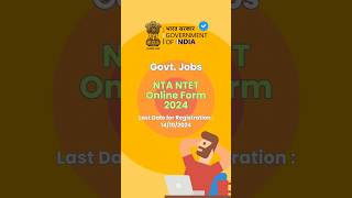 NTA NTET Online Form 2024 [upl. by Faustena263]