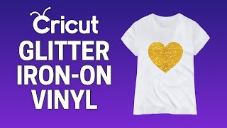 CRICUT GLITTER IRON ON VINYL TUTORIAL  How to Use Heat Transfer Vinyl HTV Guide for Beginners [upl. by Onidranreb]