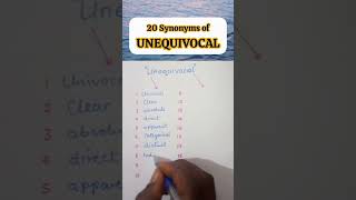 20 Words that are Nearest in Meaning to UNEQUIVOCAL [upl. by Shakti]