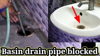 Bathroom sink blocked how to clear  Washbasin water blockage kaise thik karen [upl. by Nnylanna906]