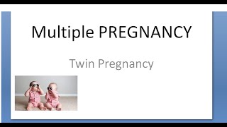 Obstetrics 255 a Multiple Pregnancy Hellins rule Types of Twin DiZygotic MonoZygotic Identical [upl. by Adelbert]