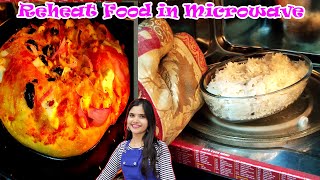 How to Reheat Food in Microwave  How to Reheat Rice  Reheat Pizza in OvenReheat Food in Oven [upl. by Jerol105]