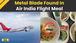 Air India Passenger Found Metal Blade Inside His InFlight Meal From Bengaluru To San Francisco [upl. by Ahsial]