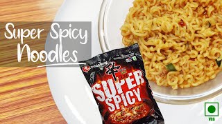 Nongshim Shin Red Super Spicy Ramen Noodles  KOREAN Recipe for Vegetarians [upl. by Ykcub]