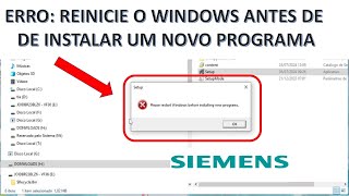 Erro Reinicie o Windows para instalação de um novo programa [upl. by Henriha]