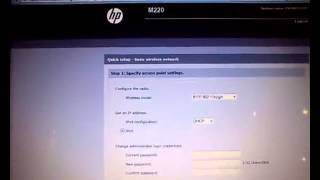 HP M220 access point webbased setup [upl. by Iiette]