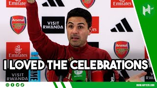 Celebration police I LOVE IT  Mikel Arteta responds to Arsenal over celebrating claims [upl. by Newfeld]