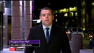 MP Douglas Ross gets called a Anchor live on channel 4 news  31124 [upl. by Yebot849]