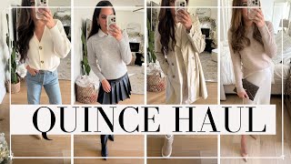 HUGE Quince Winter TryOn Haul ft Gorgeous Winter Staples [upl. by Occer]