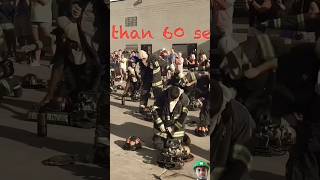 Donning Fireman Gear in 60 seconds Safety training video fire firelife firefit firetraining [upl. by Oyek81]