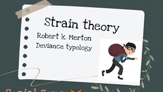 Strain theory by Robert k Merton  deviance theory sociology [upl. by Eletnahs706]