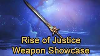 Granblue Fantasy  Rise of Justice Weapon Showcase [upl. by Dalila12]