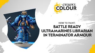 How to Paint Battle Ready Ultramarines Librarian in Terminator Armour [upl. by Glantz]