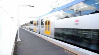 CityRail Waratah A Set A3 Train departing from Leumeah station on first service [upl. by Greenfield573]