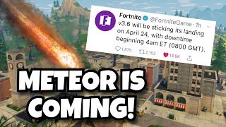 METEOR HITS TILTED TOMORROW New InfoUpdate Fortnite Battle Royale [upl. by Brosine]